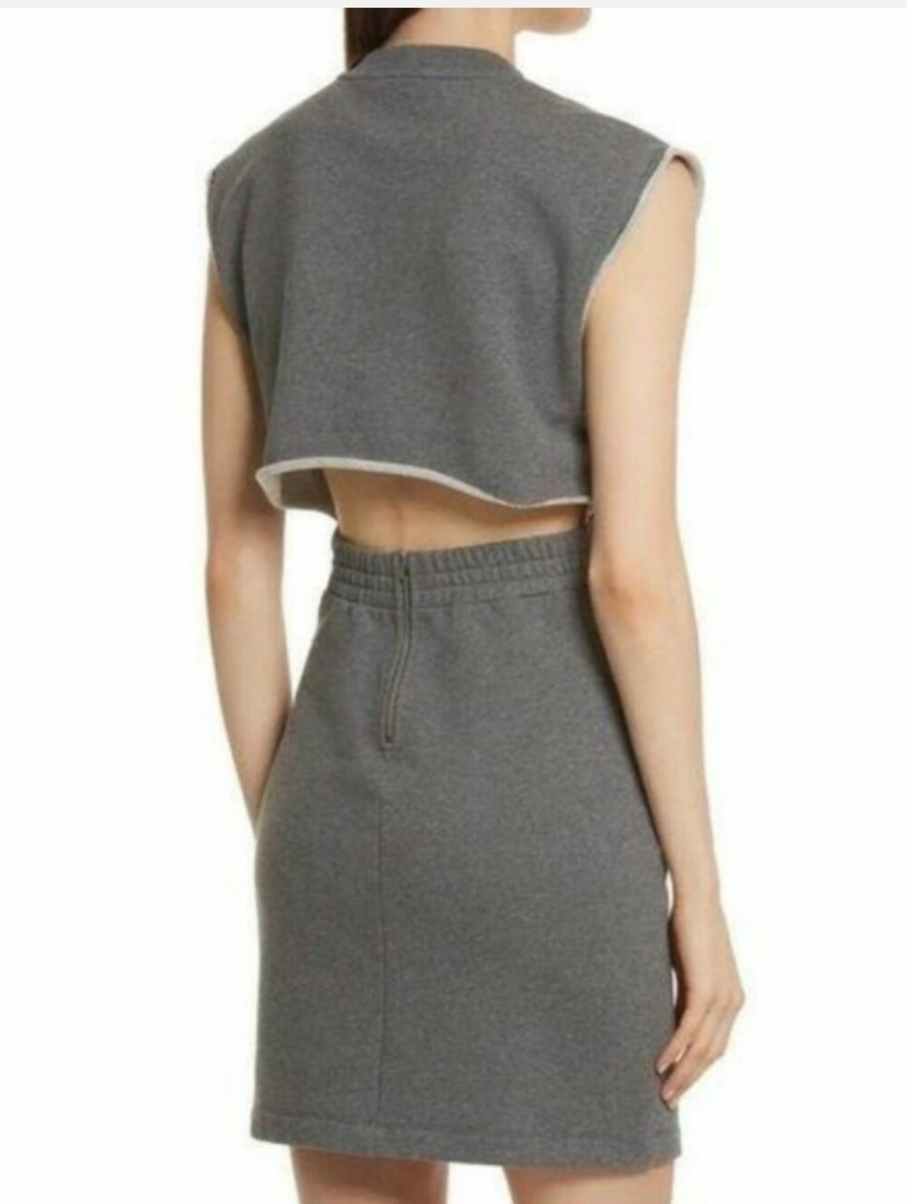 NWT Alexander Wang Sleeveless Heather Gray French Terry Dress
